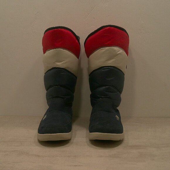 The North Face 90 's Retro Style Red White & Blue Puffer Winter Snow Boot Size 8 - Picture 4 of 10